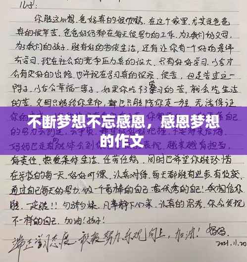 不断梦想不忘感恩,感恩梦想的作文