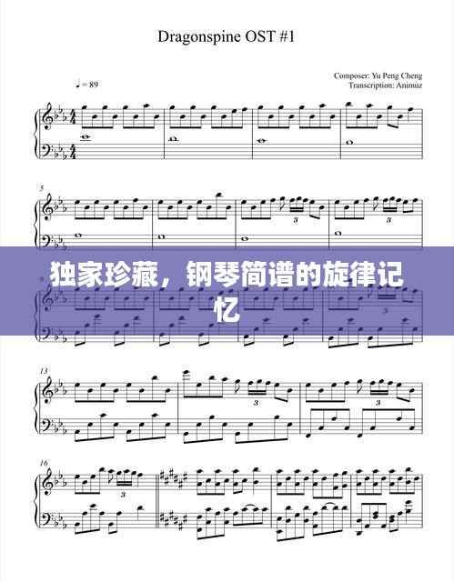 独家珍藏，钢琴简谱的旋律记忆