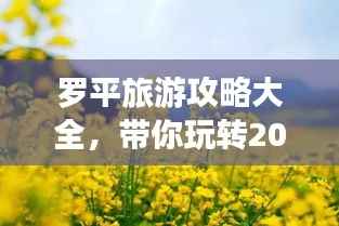 罗平旅游攻略大全,带你玩转2019!