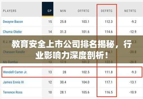 教育安全上市公司排名揭秘,行业影响力深度剖析!